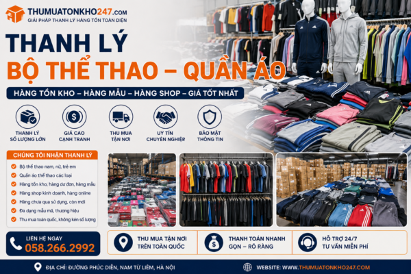 Thanh lý bộ thể thao tồn kho - Thu Mua Tồn Kho 247